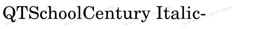 QTSchoolCentury Italic字体转换